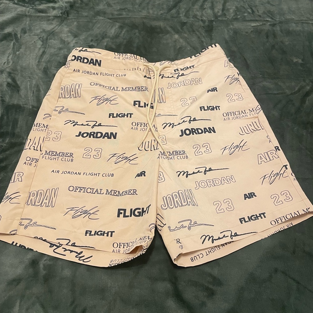 NIKE Air Jordan Flight MVP Woven Shorts DX9726-252 Sesame Men's Size Medium